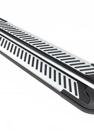 Боковые пороги line (2 шт., алюминий) для dacia logan mcv 2004-2014 гг