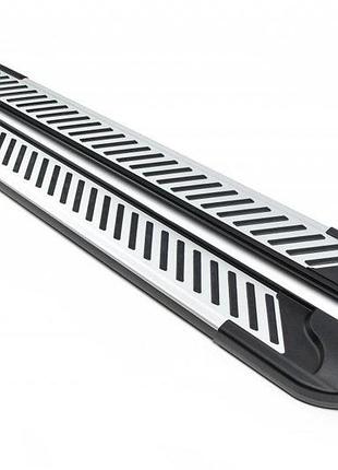 Бокові пороги line (2 шт., алюміній) для land rover discovery iii