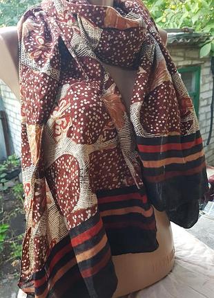 Оригинальный красивый хлопковый шарф anokhi