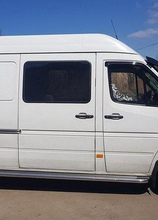Боковые пороги premium (2 шт., нерж.) средняя база, d60 для volkswagen lt 1998-2024 гг