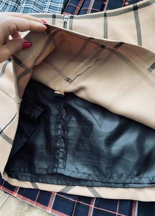 Юбочка юбка в стиле burberry, юбка в клетку6 фото