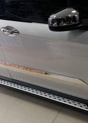 Молдинг дверей (4 шт, нерж) для ford courier 2014-2024 гг