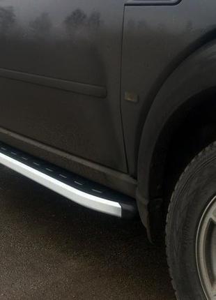 Боковые пороги fullmond (2 шт., алюминий) для dodge nitro 2007-2024 гг