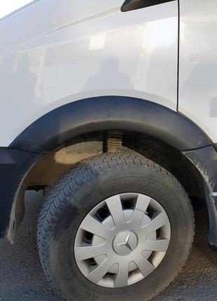 Накладки на арки широкие (4 шт, черные) для volkswagen crafter 2006-2017 гг