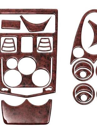 Накладки на панель (вариант 2) карбон для dacia logan mcv 2004-2014 гг