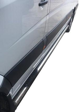 Боковые трубы (2 шт, нерж) d60, короткая база для volkswagen crafter 2006-2017 гг