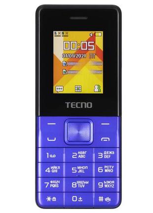 Мобільний телефон tecno t301 1.77" 2sim, 1150 mah, blue2 фото