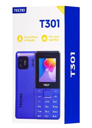 Мобільний телефон tecno t301 1.77" 2sim, 1150 mah, blue7 фото