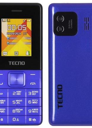 Мобильный телефон tecno t301 1.77" 2sim, 1150mah, blue1 фото