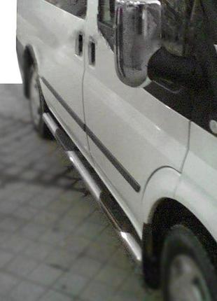 Боковые трубы (2 шт., нерж.) длинная база для ford transit 2014-2024 гг