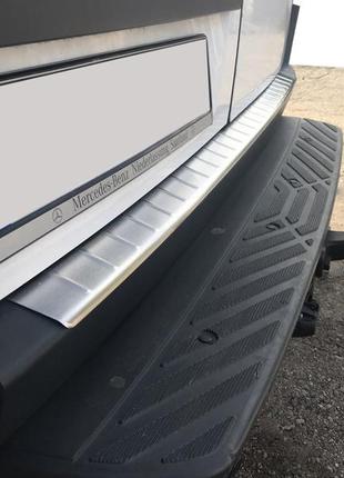 Накладка на бампер задній матовий (omsa, нерж.) для mercedes sprinter 2006-2018 рр