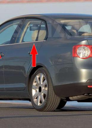 Зовнішня окантовка вікон (4 шт, нерж) omsaline - італійська нержавійка для volkswagen jetta 2006-2011 рр