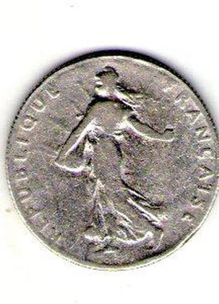 Франция 50 сантим 1910 год серебро с70