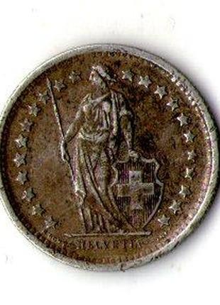 Швейцария ½ франка, 1967 год серебро №8881 фото