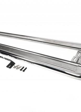 Боковые пороги premium (2 шт., нерж.) d60 для mercedes ml w163