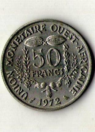 Західно африканський союз 50 франків 1972 рік  №12091 фото