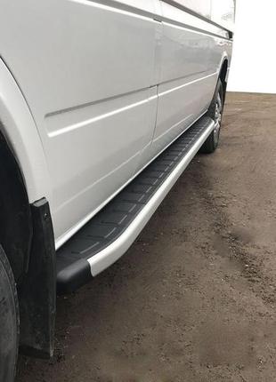 Боковые пороги fullmond (2 шт, алюм) длинная база для mercedes sprinter 1995-2006 гг