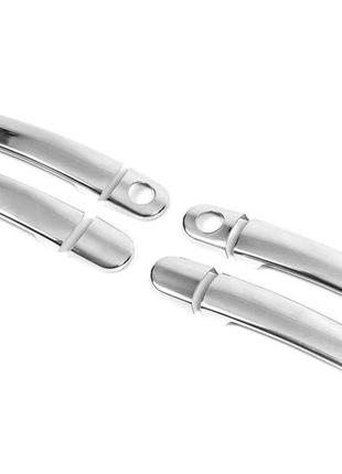 Накладки на ручки (2 шт, нерж) omsaline - итальянская нержавейка для skoda roomster 2007-2024 гг