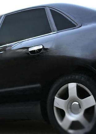 Нижние молдинги стекол (6 шт., нерж) для ауди a4 b7 2004-2008 гг
