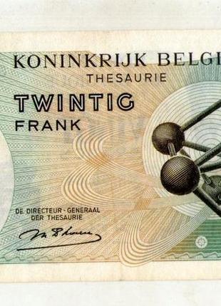 Бельгія 20 франків 1964 рік  unc №8162 фото
