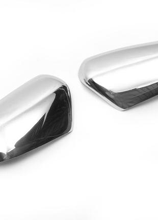 Накладки на зеркала (2 шт, нерж) omsaline - итальянская нержавейка для skoda octavia ii a5 2006-2010 гг