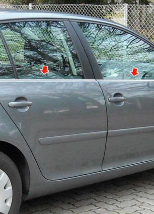 Наружняя окантовка стекол (4 шт, нерж) carmos - турецкая сталь для volkswagen golf 5