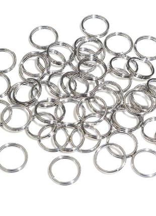 Соеденительные двойные  кольца  из нержавеющей стали для украшений 6 мм