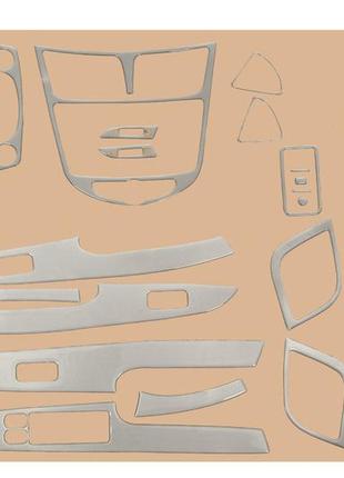 Накладки на панель алюминий для hyundai accent solaris 2011-2017 гг