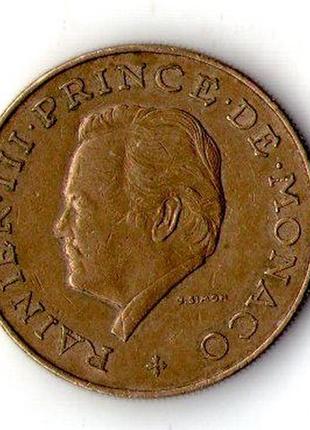 Монако 10 франков 1982 год принц ренье iii №1185