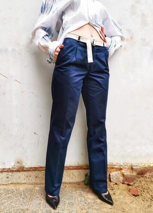 Байкові теплі штани з защипами стрілка висока посадка прямі офісні dioler