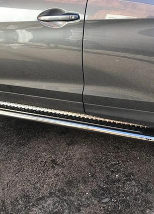 Боковые пороги kb001 (нерж) 60 мм для honda crv 2012-2016 гг