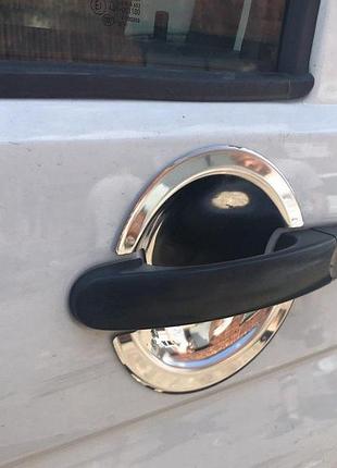 Накладки под ручки (нерж) carmos - турецкая сталь, 4 шт для volkswagen t5 caravelle 2004-2010 гг