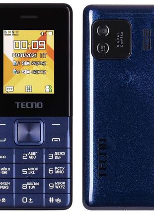 Мобільний телефон tecno t301 1.77" 2sim, 1150 mah, deep blue