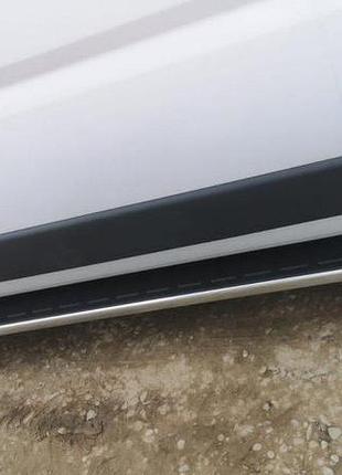 Боковые пороги duru (2 шт., алюминий) длинная база для citroen jumper 2007-2024 и