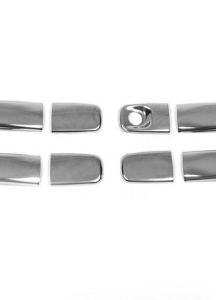Накладки на ручки (4 шт, нерж) carmos - турецкая сталь для renault trafic 2001-2015 гг