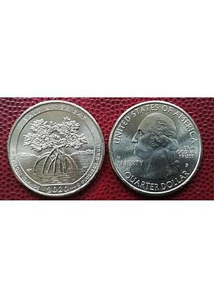 Сша 25 центов 2020 год - национальный исторический парк рокфеллера, 53-й парк