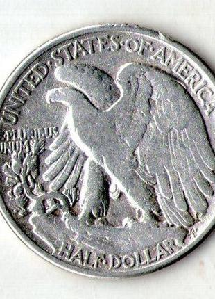 Сша ½ долара 1944 рік срібло 12.5 гр. 900 пр. walking liberty №1656