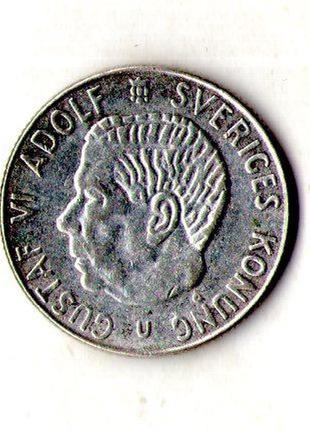 Швеція  › король густав vi адольф 1 крона 1962 рік срібло 7 гр. №453