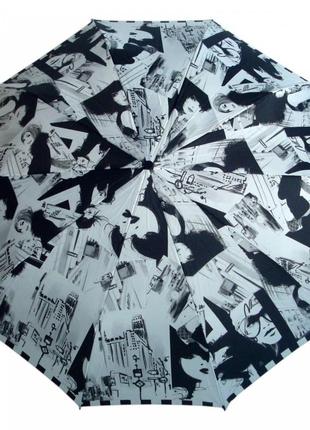 Зонт zest, полуавтомат серия 10 спиц расцветка "black&white" черно-белый
