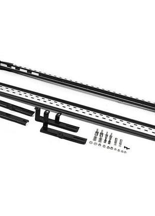Боковые пороги oem-bmw-v2 (2 шт, пластик) для hyundai ix-35 2010-2015 гг
