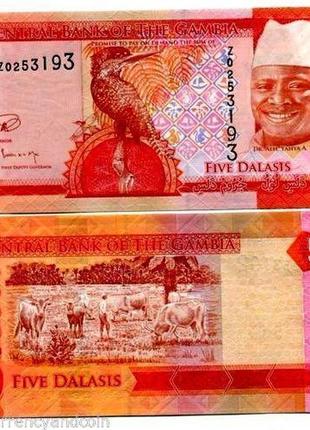 Гамбія 5 даласі 2015 unc no109