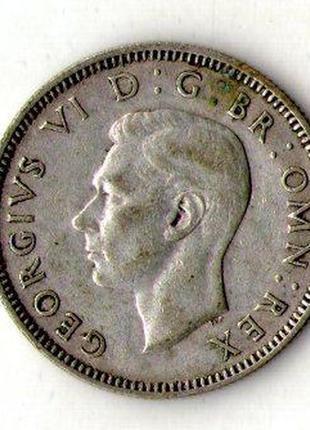 Велика британія › король георг vi 1 шилінг 1943 рік срібло №5591 фото