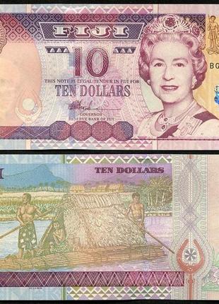 Фиджи - fiji 2002 - 10 dollars -  unc  №1781 фото