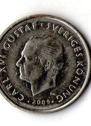 Швеція 1 крона, 2009 рік 200 років розділенню фінляндії та швеції король карл xvi густав no840