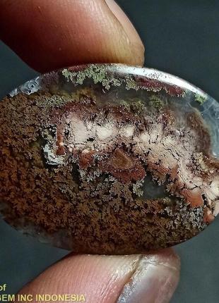 Моховый агат 32 ct  35 x 25 x 4.7 мм