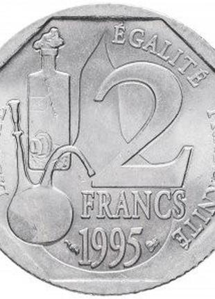 Франція - франция 2 франка, 1995 100 лет со дня смерти луи пастера №731