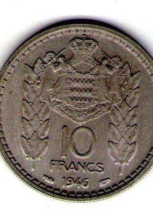 Монако 10 франков 1946  №2262 фото