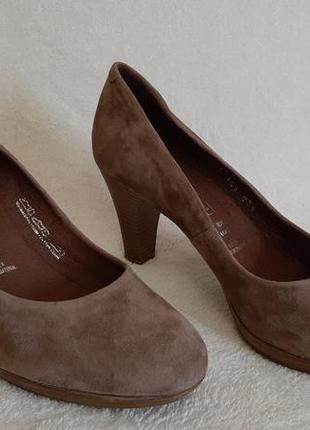 Натуральные замшевые туфли фирмы 5th avenue ( германия ) р.38 стелька 24,5 см2 фото
