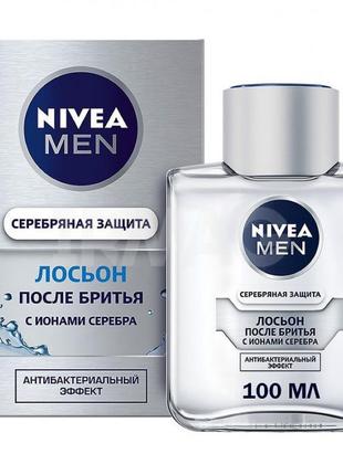 Лосьйон після гоління nivea men 100 мл,срібний захист"