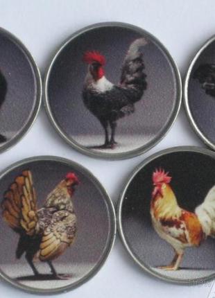 Монеты боугенвиль 3 кина 2021 петухи 5 монет